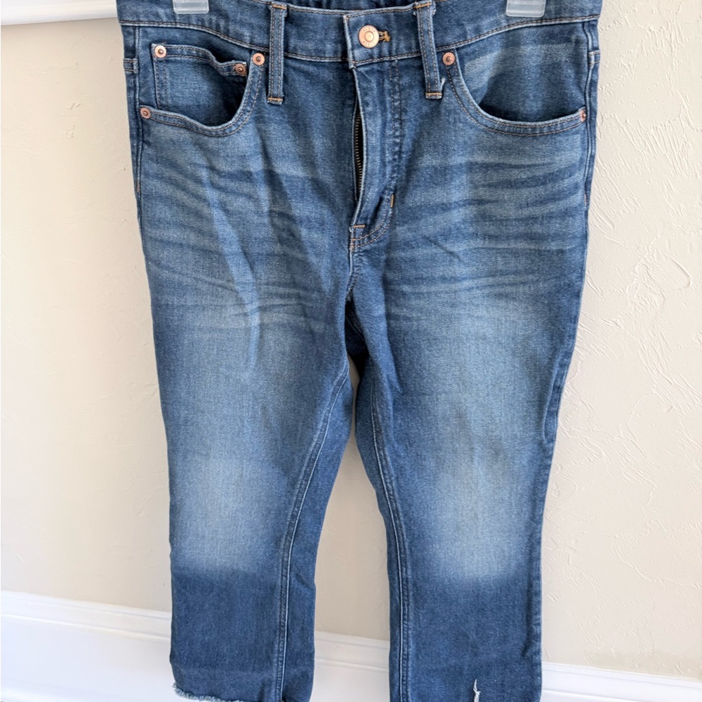 J. Crew Women's Blue Demi Boot Crop Cut Jeans